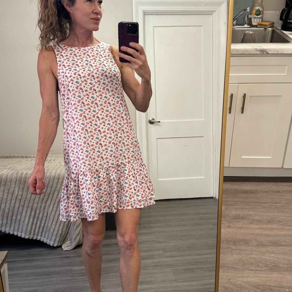 Lucca Couture Floral Ruffle Hem Dress Size M